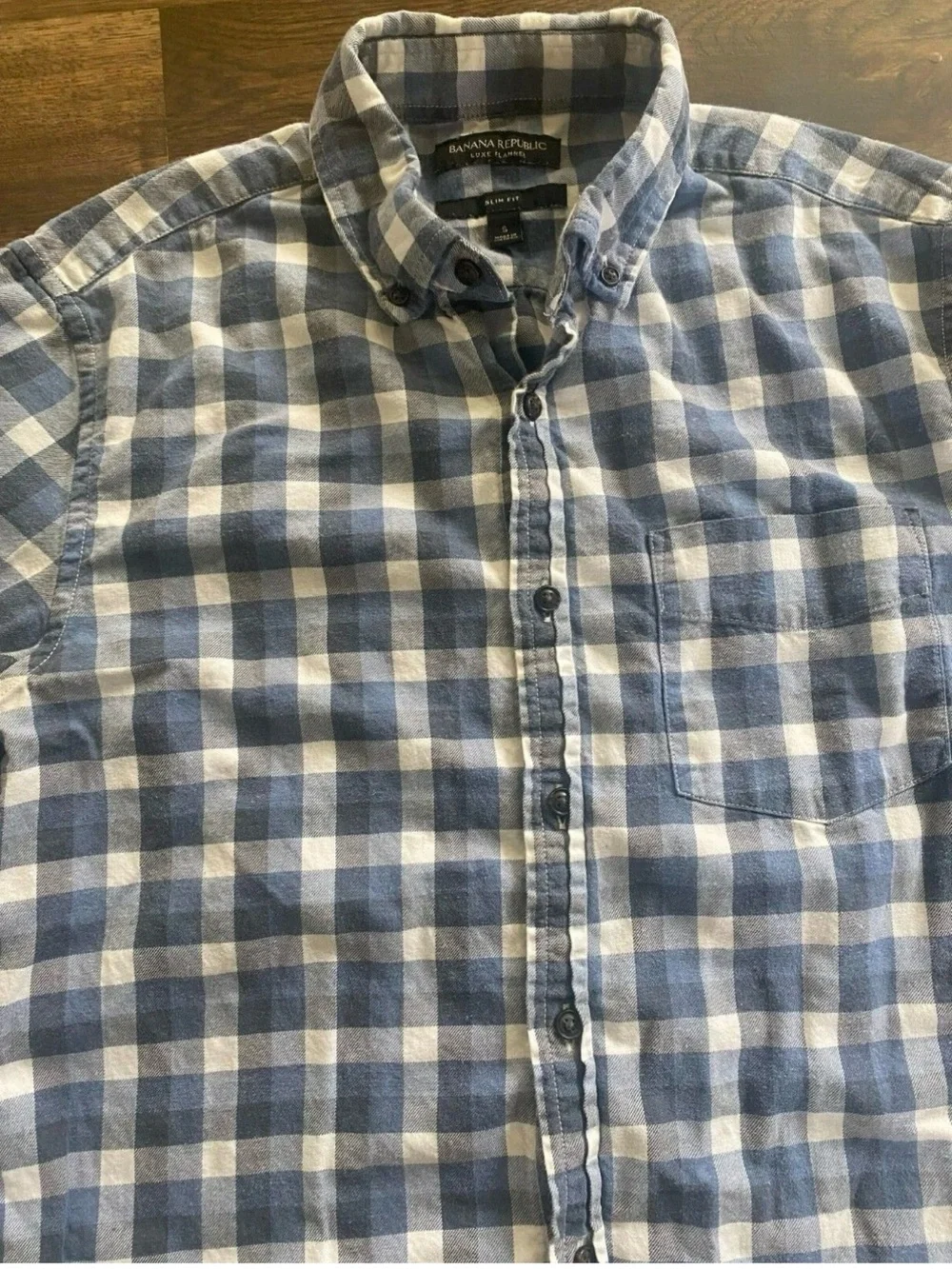 Banana Republic Men's Size Small Check Button-Down Shirt-013